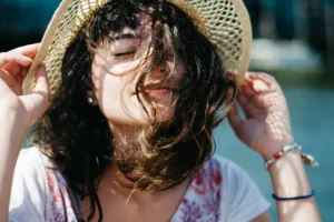 Professional long-lasting hair blowout for humid coastal weather at Melenas salon
